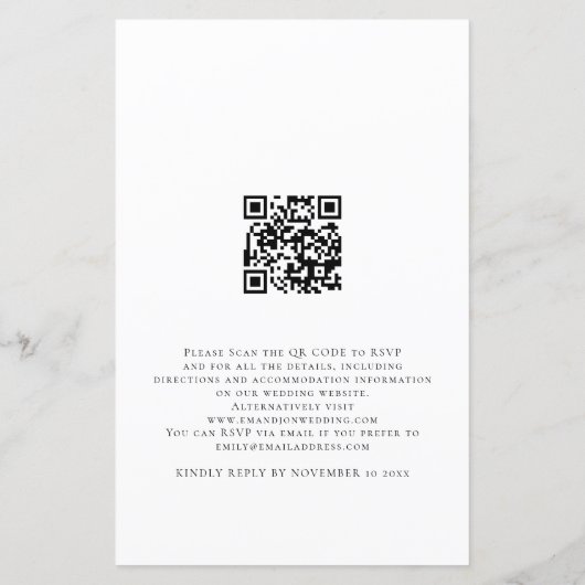 Budget QR Code Foto Weddenschap (Achterkant)