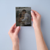 Budget QR CODE fotobedekking bruiloft uitnodiging Flyer (Hand)