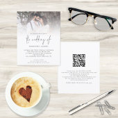 Budget QR Code Fotoscript bruiloft uitnodiging