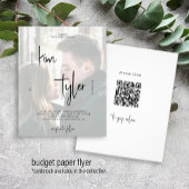 Budget QR CODE-fototrouwuitnodiging Flyer