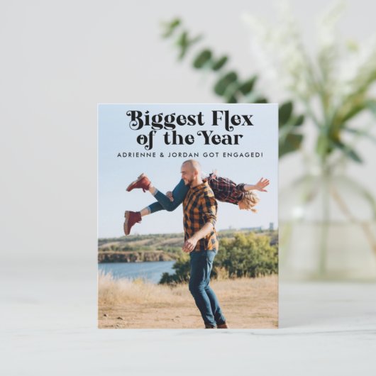 Budget QR Code Funny Photo Verloving (Staand voorkant)