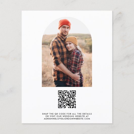 Budget QR Code Funny Photo Verloving (Achterkant)