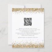 Budget QR Code Gold Glitter Weddenschap (Achterkant)