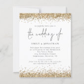 Budget QR Code Gold Glitter Weddenschap (Voorkant)