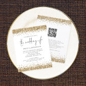Budget QR Code Gold Glitter Weddenschap