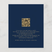 Budget QR Code Gold Navy Weduwen (Achterkant)