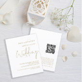 Budget QR Code Gold Typografie Weddenschap