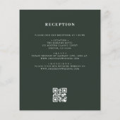 Budget QR Code Green Leaf Huwelijksuitnodiging (Achterkant)