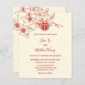 BUDGET QR-code | Magnolia Cream Chinese bruiloft (Voorkant / Achterkant)