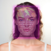 Budget QR Code Marsala Gold Flowers Paars