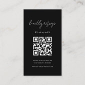 Budget QR Code Minimalist RSVP Weduwwebsite Informatiekaartje (Voorkant)