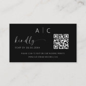 Budget QR Code Minimalist RSVP Weduwwebsite Informatiekaartje (Voorkant)