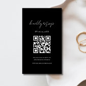 Budget QR Code Minimalist RSVP Weduwwebsite Informatiekaartje