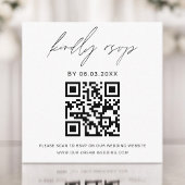 Budget QR Code Minimalist RSVP Weduwwebsite Informatiekaartje