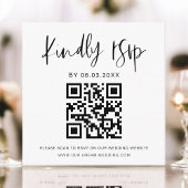 Budget QR Code Minimalist RSVP Weduwwebsite Informatiekaartje