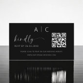 Budget QR Code Minimalist RSVP Weduwwebsite Informatiekaartje