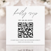 Budget QR Code Minimalist RSVP Weduwwebsite Informatiekaartje
