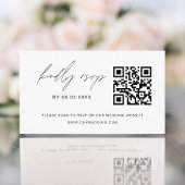 Budget QR Code Minimalist RSVP Weduwwebsite Informatiekaartje