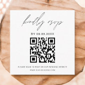 Budget QR Code Minimalist RSVP Weduwwebsite Informatiekaartje