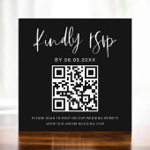 Budget QR Code Minimalist RSVP Weduwwebsite Informatiekaartje