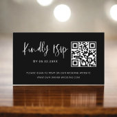 Budget QR Code Minimalist RSVP Weduwwebsite Informatiekaartje