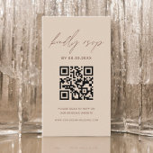 Budget QR Code Minimalist RSVP Weduwwebsite Informatiekaartje