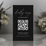 Budget QR Code Minimalist RSVP Weduwwebsite Informatiekaartje<br><div class="desc">Eenvoudig Modern en Elegant Black en White Script Typography QR Code RSVP Wedding Website minimalistische uitnodiging.</div>