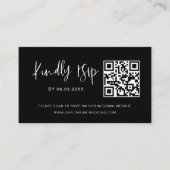 Budget QR Code Minimalist RSVP Weduwwebsite Informatiekaartje (Voorkant)