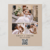 Budget QR code Minimalist Terracotta Weduwfoto Flyer (Voorkant)