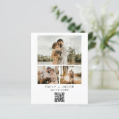 Budget QR-code Minimalist White Weduwfoto (Staand voorkant)