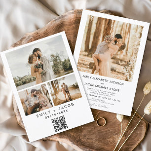 Budget QR-code Minimalist White Weduwfoto