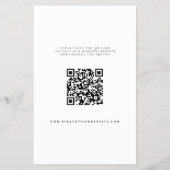 Budget QR code minimalistische bruiloft save the d Flyer (Achterkant)