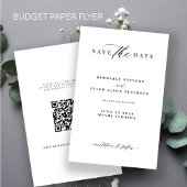 Budget QR code minimalistische bruiloft save the d Flyer