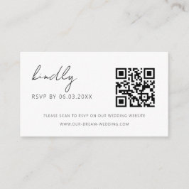 Budget QR-code Minimalistische RSVP Trouwwebsite E Informatiekaartje