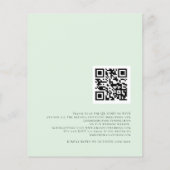 Budget QR Code Mistletoe kerstbruiloft Uitnodiging (Achterkant)