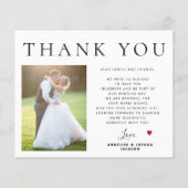 Budget QR CODE modern fotobruiloft bedankt Flyer (Voorkant)