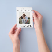 Budget QR CODE moderne foto bruiloft opslaan van d Flyer (Hand)