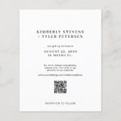 Budget QR CODE moderne foto bruiloft opslaan van d Flyer (Achterkant)