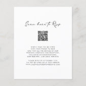 Budget QR-code Moderne kalligrafie Huwelijksuitnod (Achterkant)