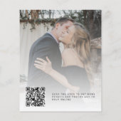 Budget QR CODE - moderne uitnodiging voor fotobrui Flyer (Achterkant)