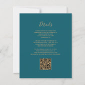 Budget QR-code paars goud agaat turquoise trouwkaa (Achterkant)
