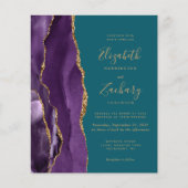 Budget QR Code Paarse Gouden Agaat Blauwgroen Brui (Voorkant)