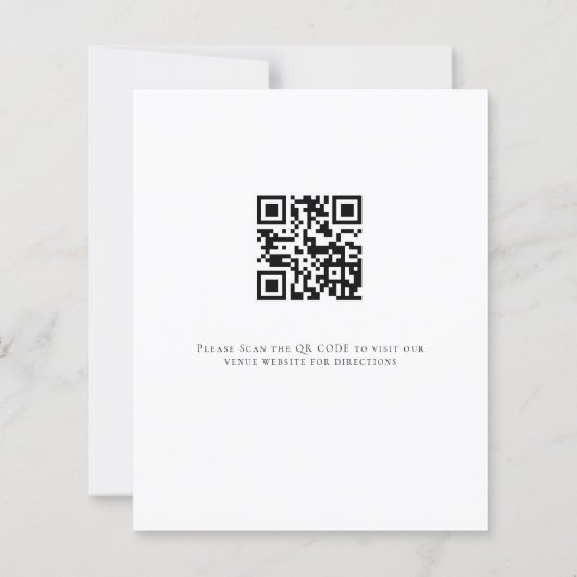 Budget QR Code Photo Wedding Evening Party Uitnodi (Achterkant)