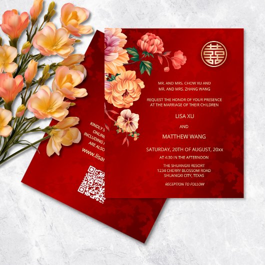 BUDGET | QR-code | Pioen Chinese Trouwdag