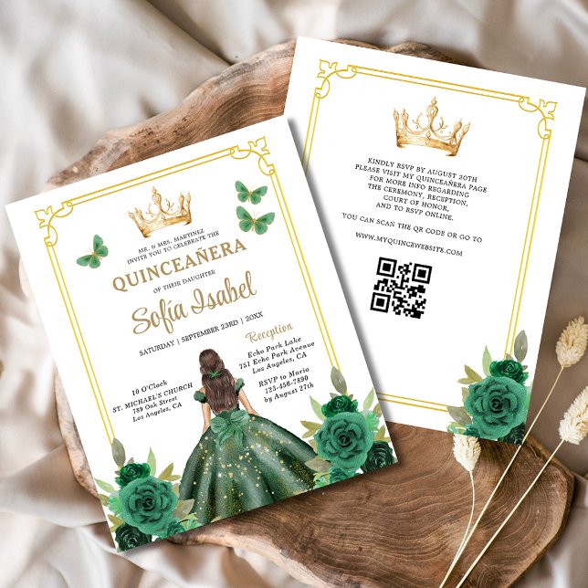Budget QR-code Quinceanera Emerald Green (Creator heeft geüpload)