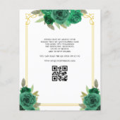 Budget QR-code Quinceanera Emerald Green Flyer (Achterkant)