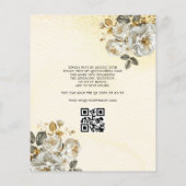 Budget QR-code Quinceanera Floral Gold Princess Flyer (Achterkant)