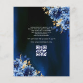 Budget QR-code Quinceanera Royal Blue Princess Flyer (Achterkant)