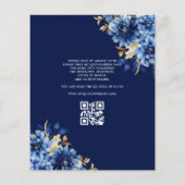 Budget QR-code Quinceanera Royal Blue Princess Flyer (Achterkant)