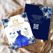 Budget QR-code Quinceanera Royal Blue Princess Flyer